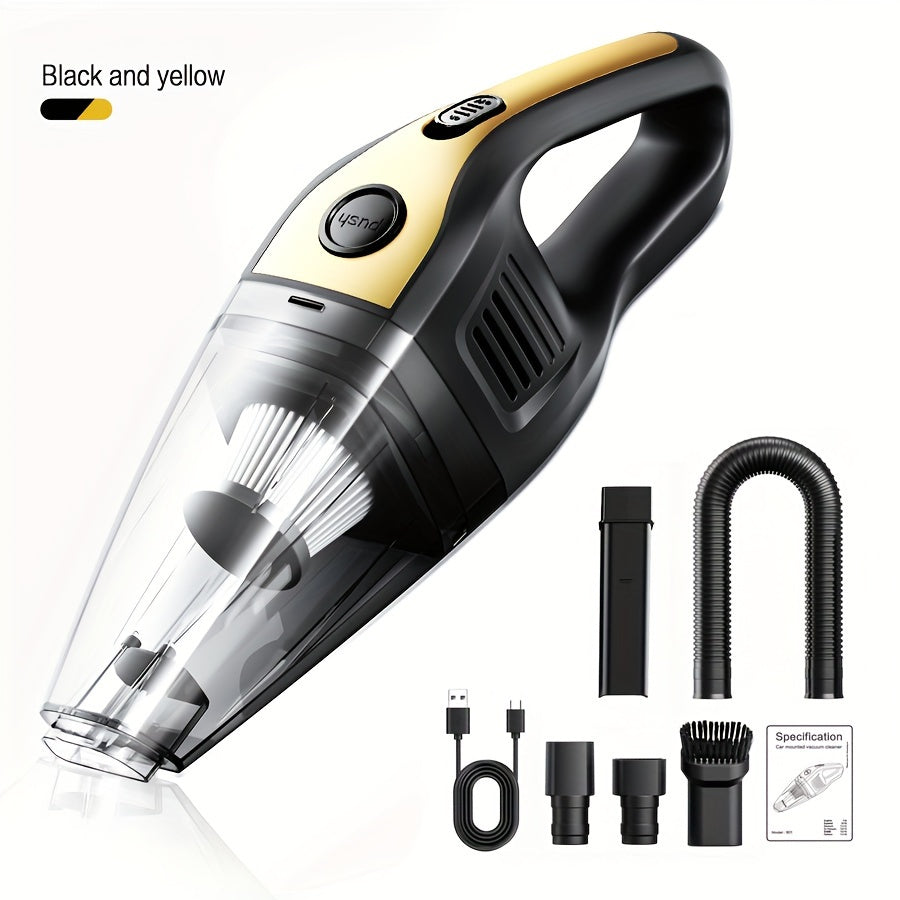 Cordless Handheld Vacuum Cleaner 5000Pa Strong Suction USB Rechargeable Portable Wireless Vacuum for Car Interior Home Office Pet Hair 40dB Low Noise 2000mAh Battery One-Click Dust Empty 6 Colors