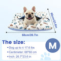 Washable Dog Bed Mat Breathable All-Season Pet Mattress with Removable Cover Non-Slip Bottom Cute Animal Patterns Crate Pad for Small Medium Large Dogs Indoor Cats