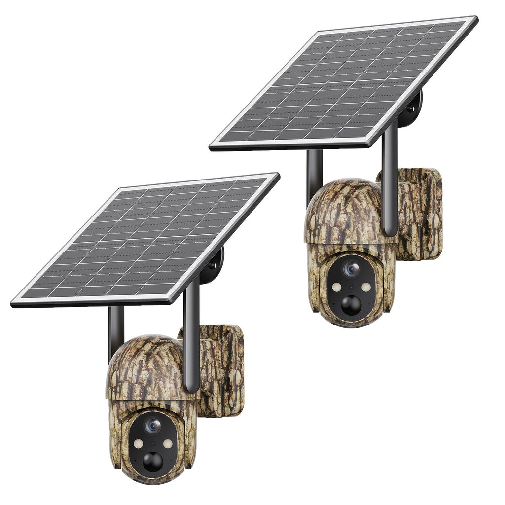 4G LTE Solar Security Camera Outdoor Wireless – No WiFi Needed, 4K Night Vision, 360° Pan/Tilt Live View, Two-Way Audio, Waterproof Trail Camera for Hunting, Farm, Ranch & Wildlife Monitoring