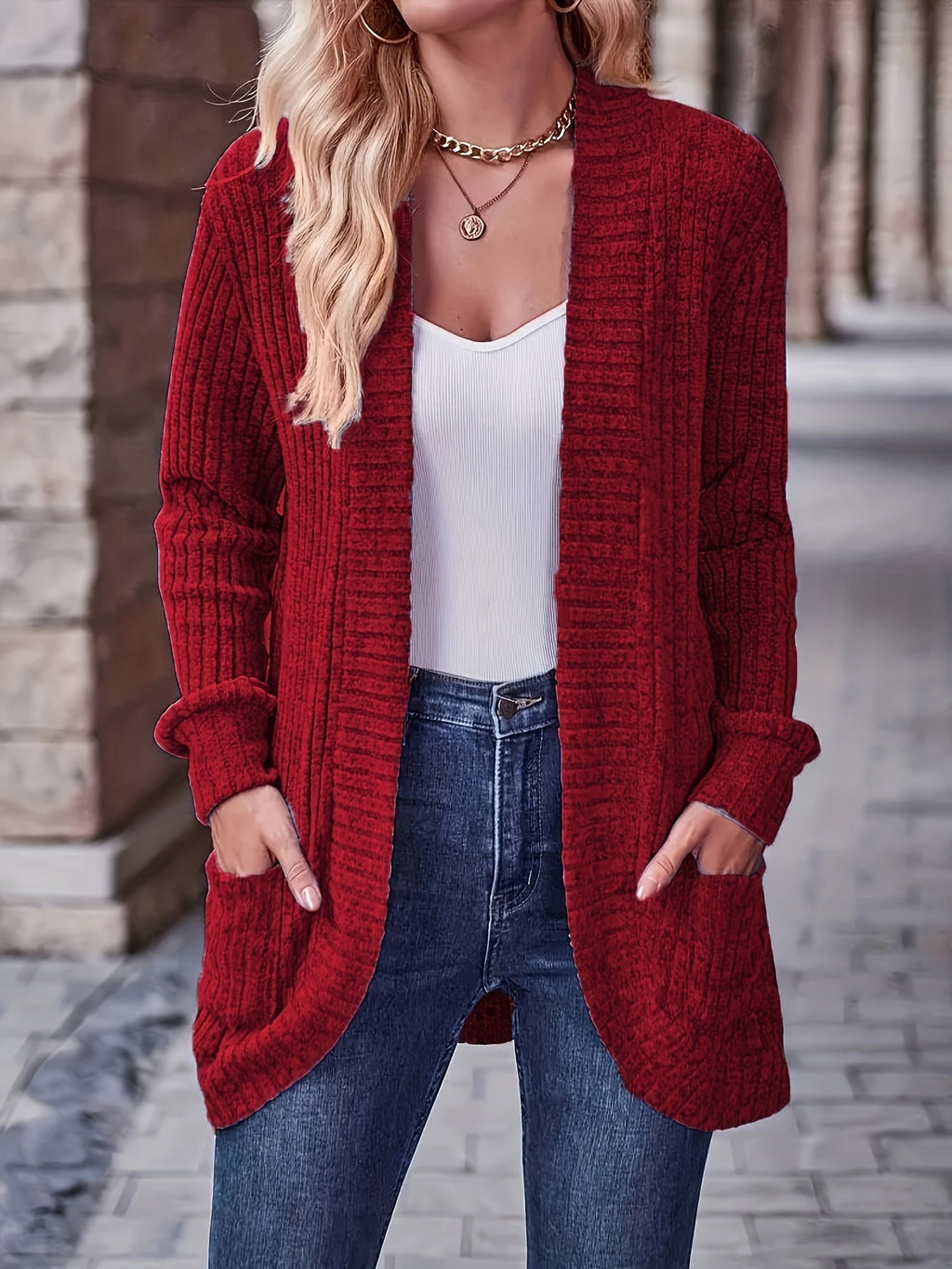 Loose Casual Long Sleeve Blouse Women Solid Color Pocket Splicing Relaxed Fit Top 10 Colors S-XXL Spring Fall Everyday