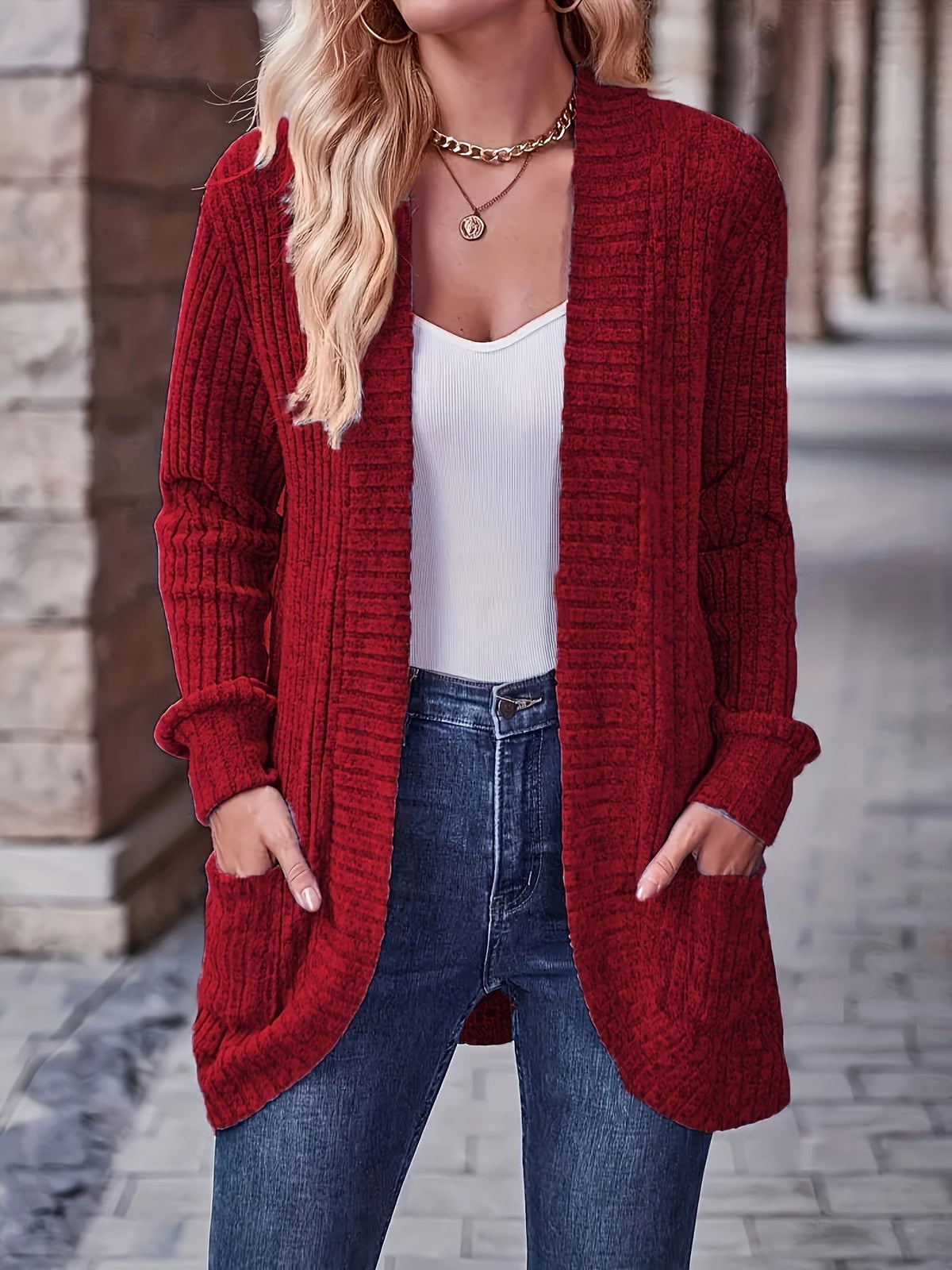 Loose Casual Long Sleeve Blouse Women Solid Color Pocket Splicing Relaxed Fit Top 10 Colors S-XXL Spring Fall Everyday