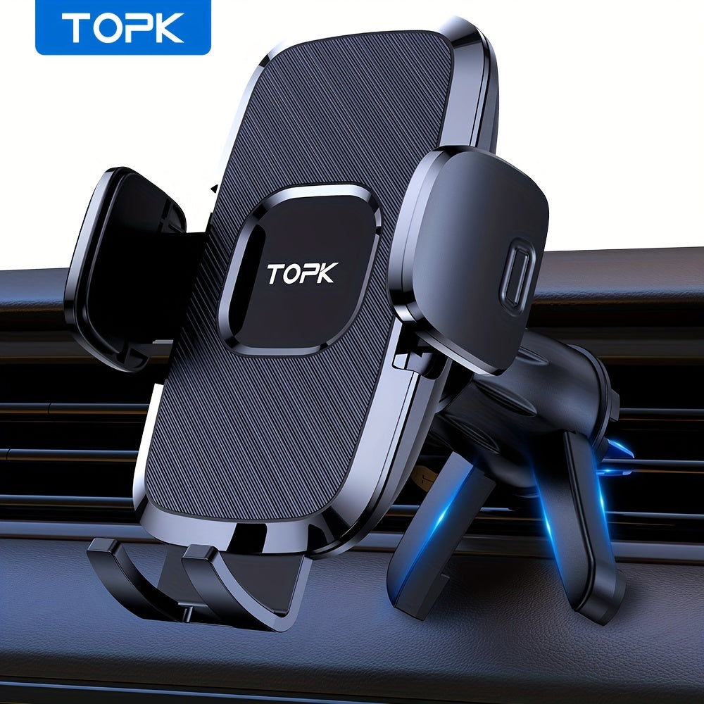 Car Air Vent Phone Mount Universal Hands-Free Holder Adjustable Clamp Cradle Fits All Smartphones iPhone Samsung Android 2024 Upgraded ABS Waterproof Wall Mount Option for Cars Trucks SUVs