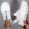 Women's Lightweight Sneakers Breathable Mesh Thick Sole Lace-Up Walking Shoes Slip-On Casual Running Tennis Shoes for Women 7 Colors Sizes US 6-12.5 Trendy Versatile Workout Shoes