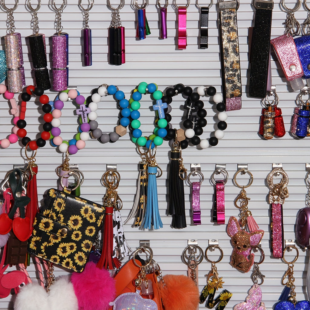 15-Piece Safety Keychain Set Women Men – Personal Alarm Survival Whistle Wristlet Bottle Opener Pill Case Rhinestone Perfume Atomizer Self Defense Outdoor Holiday Gift