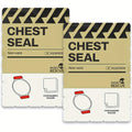 RHINO RESCUE Non-Vented Chest Seal Emergency Trauma Dressing – Portable IFAK Medical Supply for Sucking Chest Wounds, PA Nylon, FSA/HSA Eligible, Yellow