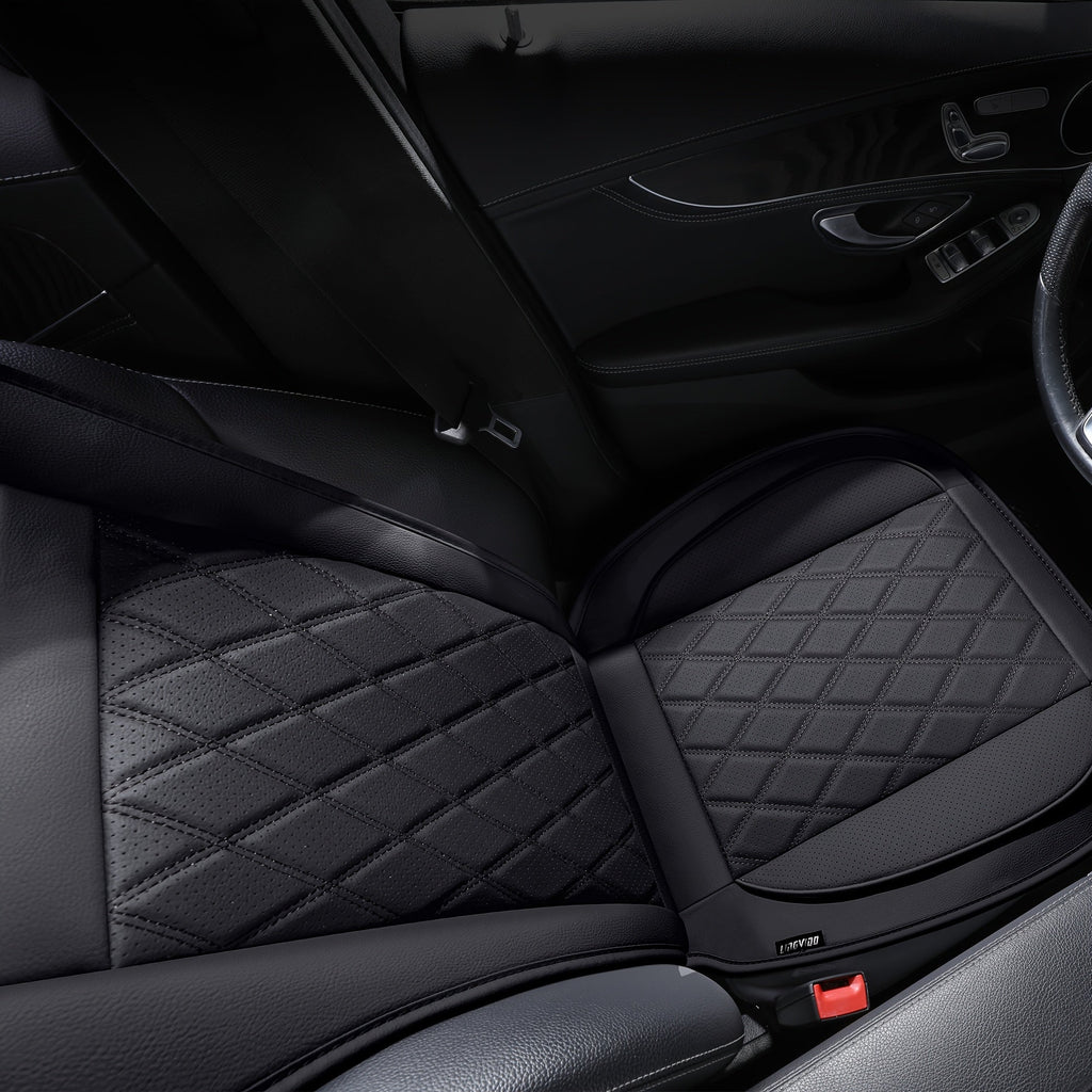 Universal Front Car Seat Covers 2 Pack Full Surround High-Back Bucket Seat Protector Anti-Slip Easy Install for Cars SUVs Trucks Multiple Colors and Styles Aero Wave Luxe Diamond Dynamic Stripe
