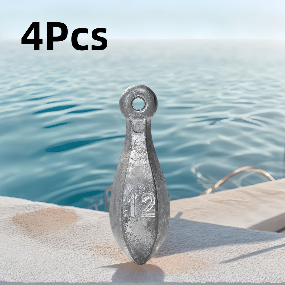 Fishing Sinkers Tackle Weights Lead Bank Sinker 1oz 2oz 3oz 4oz 5oz 6oz 8oz 10oz 12oz 16oz – Snagless Teardrop Design for Bass Catfish Saltwater Freshwater Bottom Fishing Rig, Bulk Multi-Pack