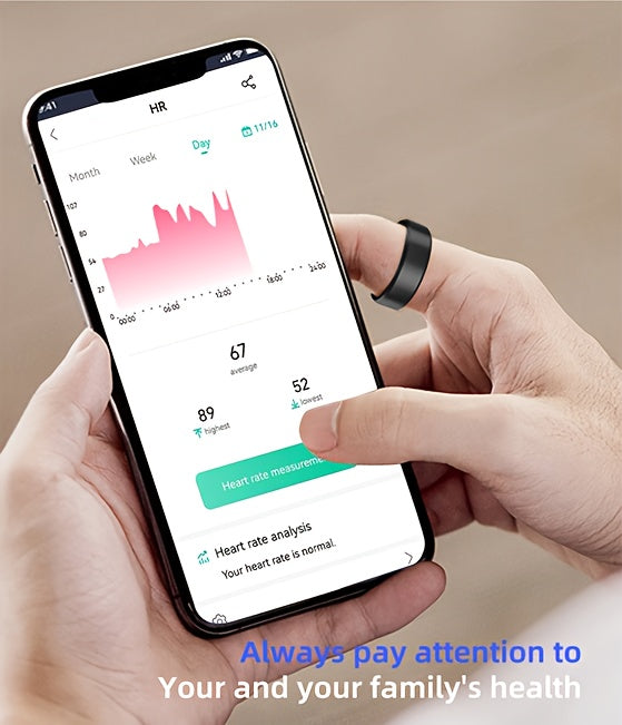 Smart Ring Fitness Tracker for Women Men Step Counter Calories HRV Stress Monitor Heart Rate 100+ Sports Modes IP68 Waterproof Health Ring iPhone Android Compatible