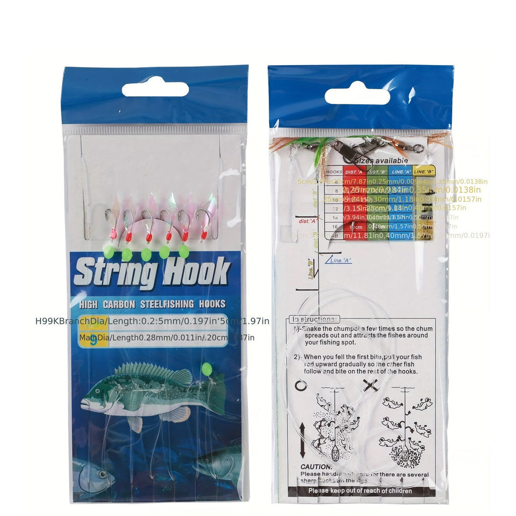 Fishing Rigs Set 22 Pack with High Carbon Steel Hooks, Glow Beads & Flasher Lure Bait – Complete Freshwater & Saltwater Fishing Tackle Kit for Bass Trout Salmon Walleye Catfish