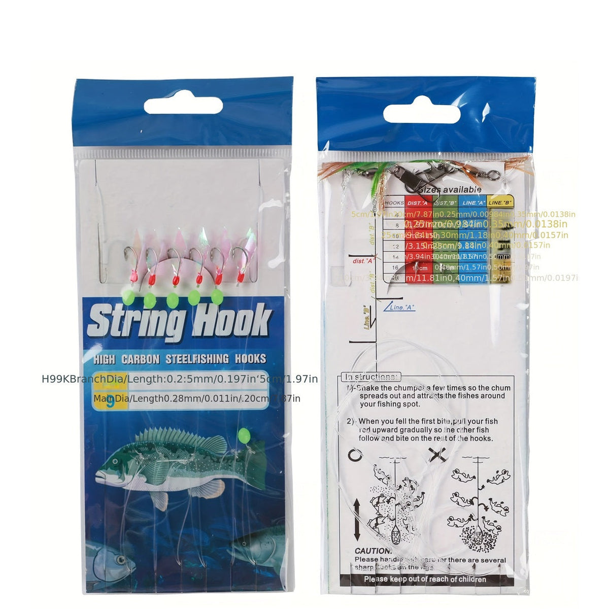 Fishing Rigs Set 22 Pack with High Carbon Steel Hooks, Glow Beads & Flasher Lure Bait – Complete Freshwater & Saltwater Fishing Tackle Kit for Bass Trout Salmon Walleye Catfish