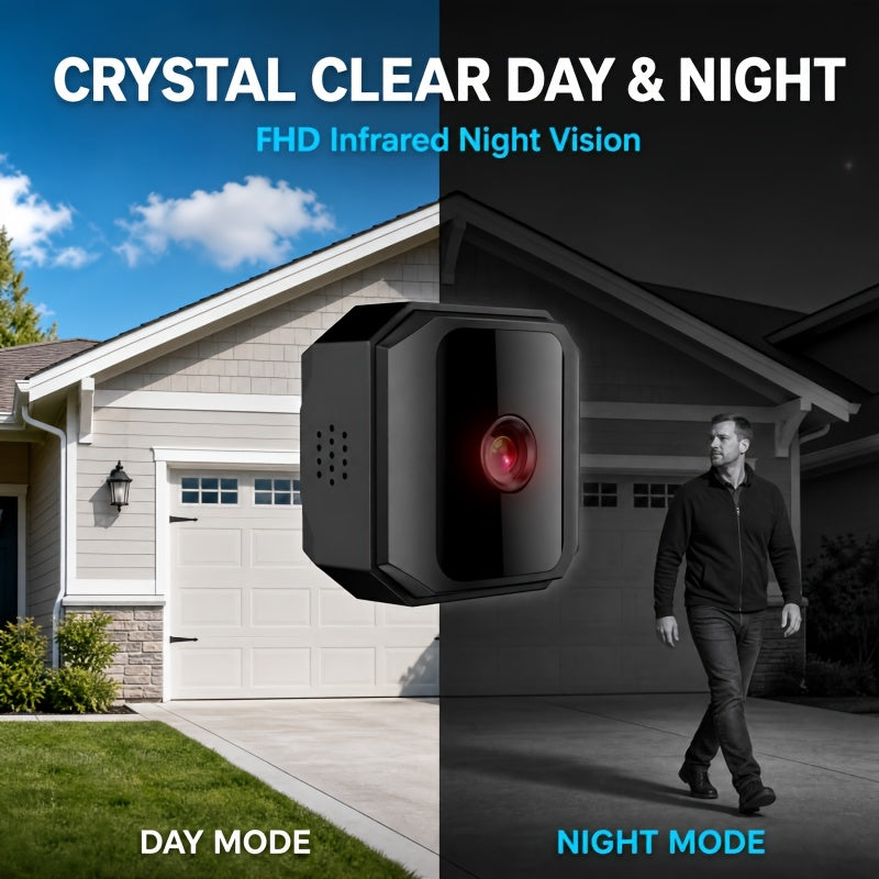 Wireless Security Camera with Built-In AP Hotspot No Internet Required Infrared Night Vision Two-Way Audio Motion Detection Real-Time Home Family Pet Monitoring Black White 1 2 3 4 Pack