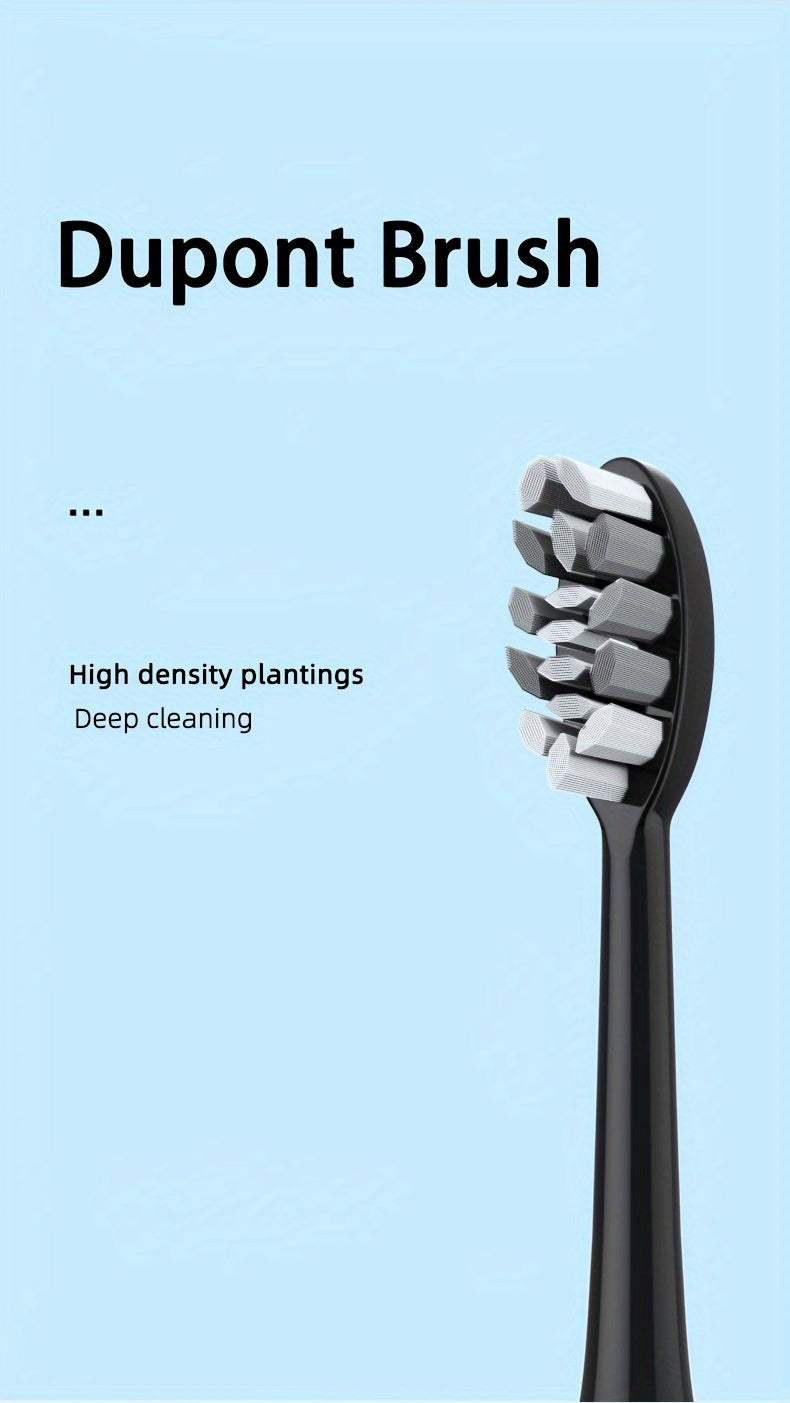 Sonic Electric Toothbrush IPX8 Waterproof USB Rechargeable 5 Replacement Brush Heads Smart 2-Minute Timer Metal Shaft Adults Men Women Couple Oral Care Black Pink Green