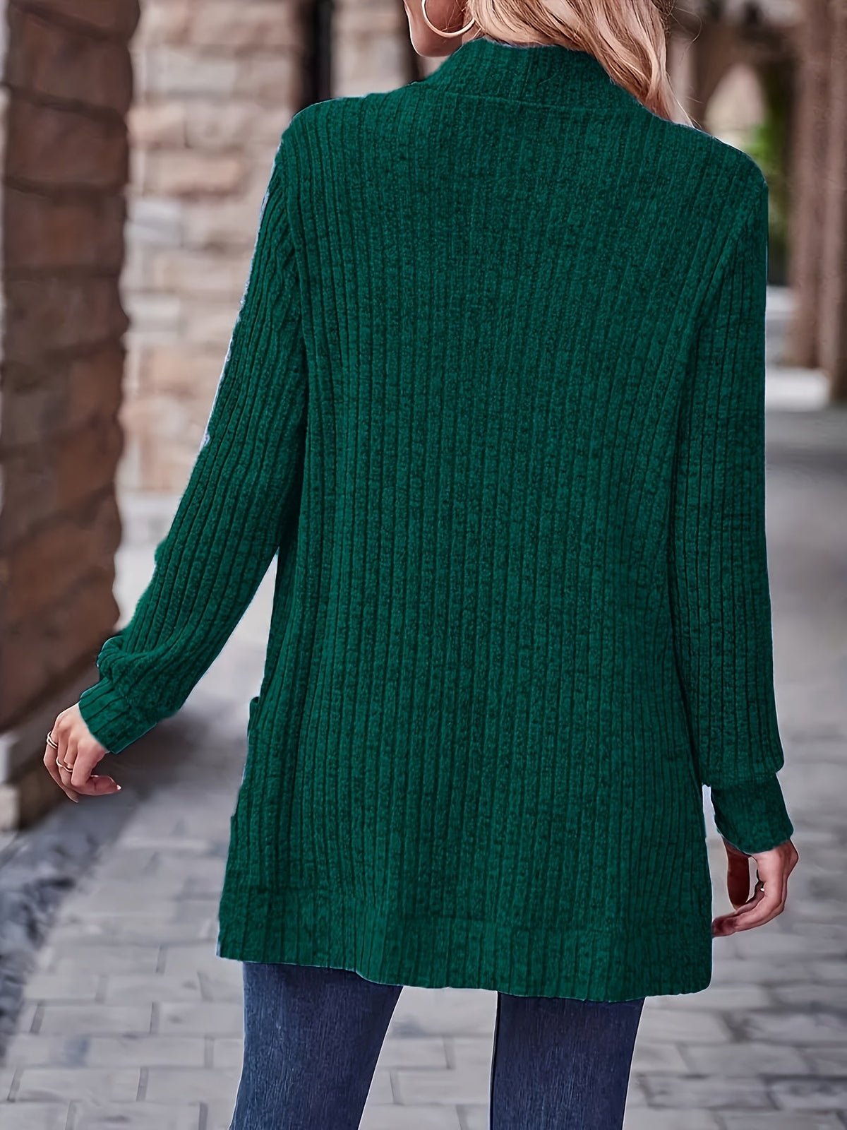 Loose Casual Long Sleeve Blouse Women Solid Color Pocket Splicing Relaxed Fit Top 10 Colors S-XXL Spring Fall Everyday