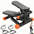 Mini Twist Stepper Machine with Resistance Bands - Portable Stair Stepper for Home Workout 300LBS Capacity Full Body Cardio Trainer for Legs Arms