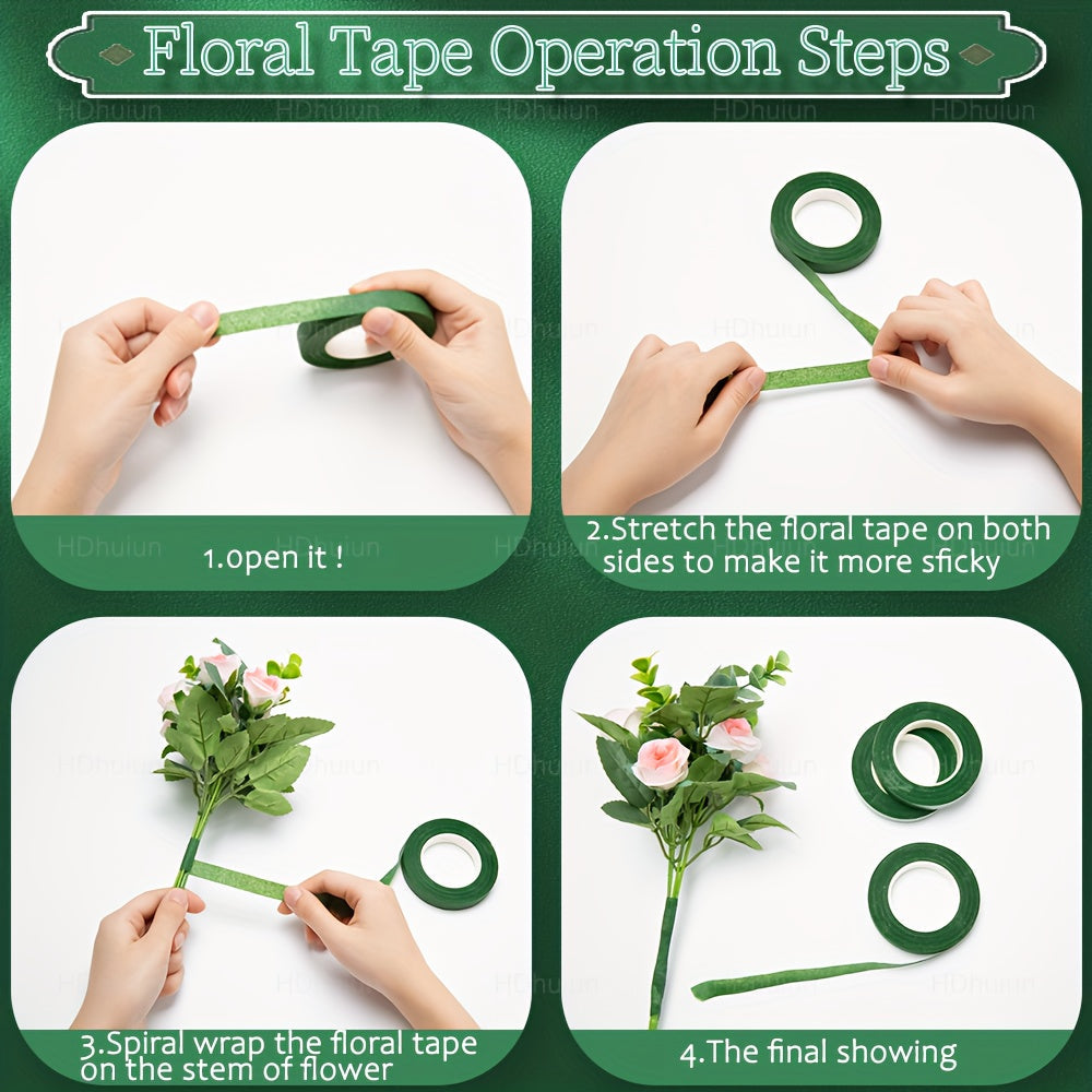 105Pcs Floral Arrangement Kit with Green Floral Tape Wire Boutonniere Flower Pins and Wire Cutter – DIY Wreath Making Wedding Bouquet Corsage Centerpiece Craft Supplies for Beginners and Professionals