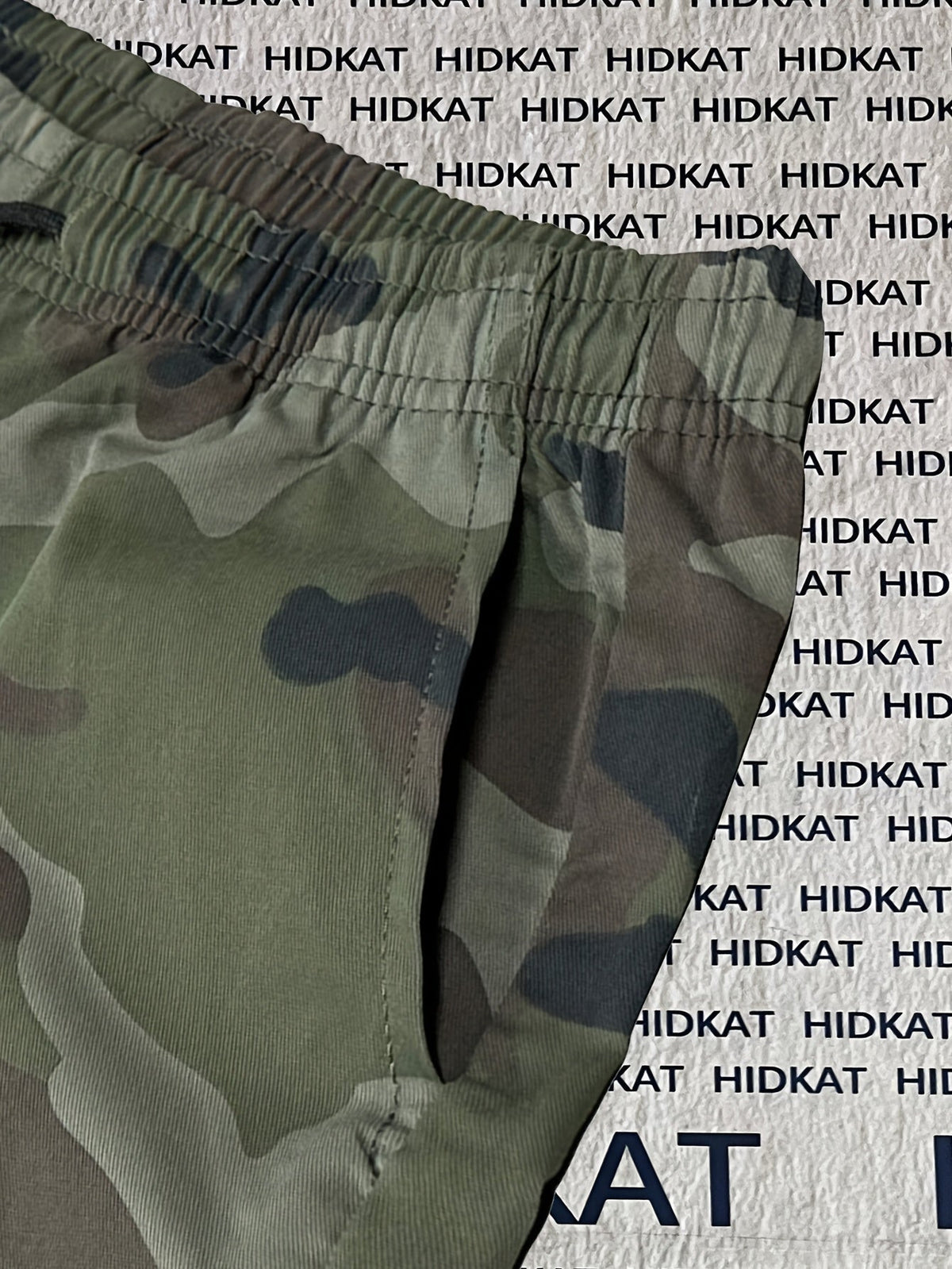 Women's Camo Cargo Pants Lightweight Breathable Hiking Outdoor Casual Long Pants – Multi-Pocket Elastic Waist, Sizes XS-XXL, Camouflage Khaki Black Army Green Grey