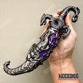 Medieval Dragon Fantasy Fixed Blade Knife with Scabbard 9 Inch – Non-Sharpened 440 Stainless Steel, Cosplay Prop, Historical Replica, Home Decor Collectible, 5 Colors