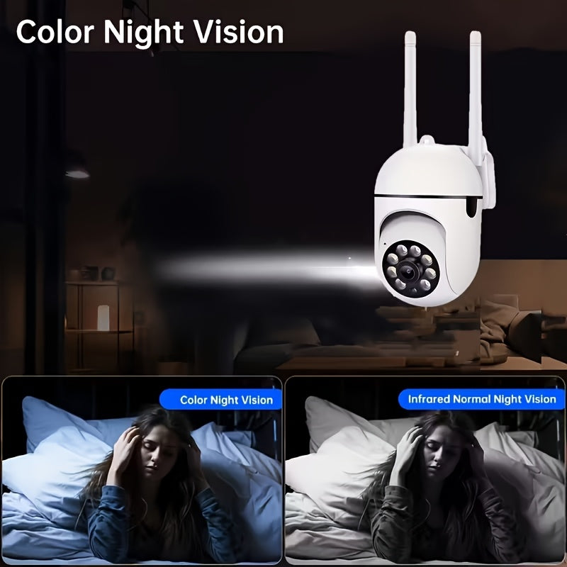 6-Pack 1080P Full HD WiFi Security Camera with 355° Panoramic Rotation – Night Vision, Two-Way Audio & Motion Detection Alerts, Wireless Indoor Home Security Camera System, USB Powered, Smartphone Compatible