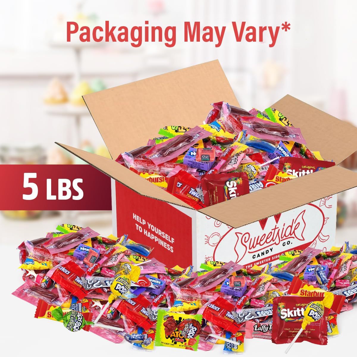 Assorted Bulk Candy Individually Wrapped Variety Pack – Mixed Candy Assortment for Parties, Pinatas, Goodie Bags, Halloween, Birthday & Office Treat Bowls