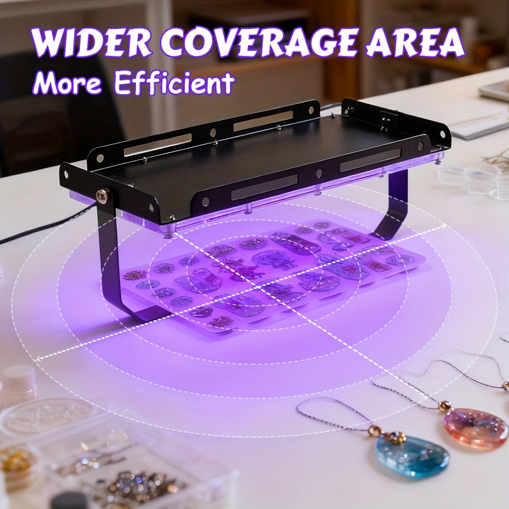 Professional UV LED Resin Curing Lamp 96 or 144 LEDs High Power USB Plug and Play for DIY Jewelry Making Epoxy Resin Hardening Mold Curing Dark Violet