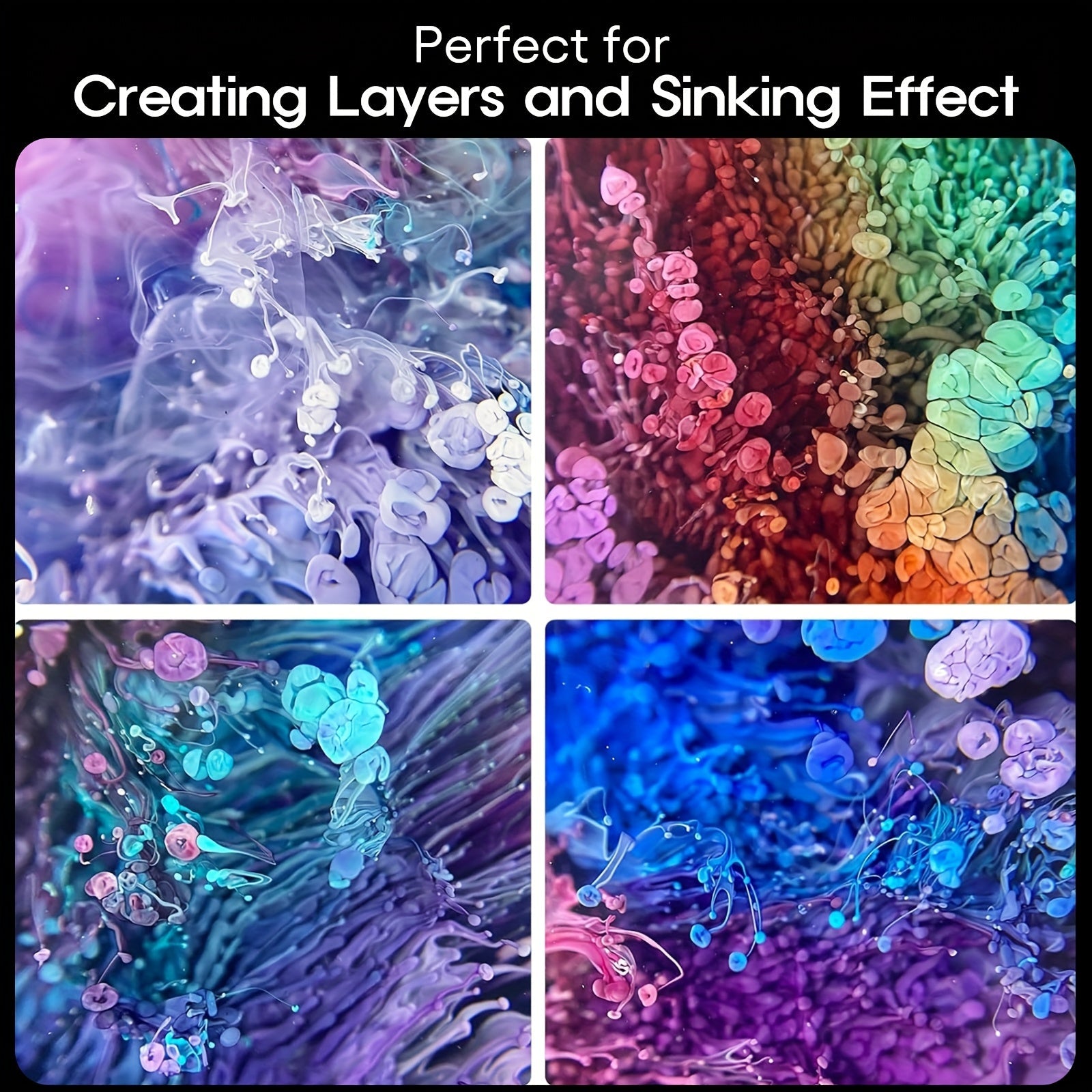 Alcohol Ink Set 24 Colors 10ml – High-Concentration Resin Dye for Epoxy Resin Art, Tumblers, Coasters, Fluid Painting & Crafts, Fast-Drying Acid-Free Pigment