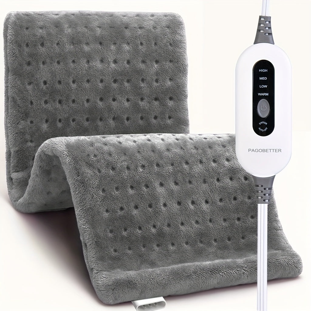 Heating Pad for Back Neck Shoulders & Cramps Ultra Soft Flannel – 6 Heat Settings Dry & Moist Heat Auto Shut-Off Machine Washable Electric Pad, 3 Sizes 12x15 12x24 17x33, Pain Relief Gift for Mom