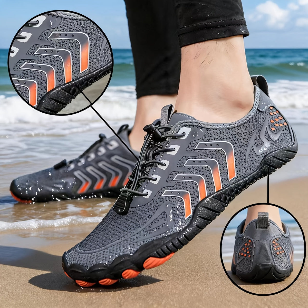 Slip-On Barefoot Water Shoes for Women Cushioned Arch Support – Lightweight Quick-Dry Sneakers for Yoga Beach Swimming Water Sports Gym, Multi-Functional Sole, 7 Colors US 5 to 12.5