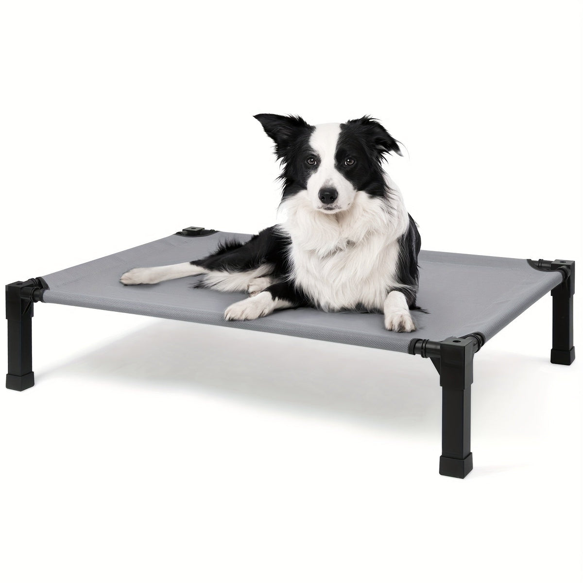 Cooling Elevated Dog Bed Raised Cot with Breathable Mesh and Metal Frame - Washable Portable Dog Cot with No-Slip Feet for Indoor and Outdoor Use, Multiple Sizes and Colors Available