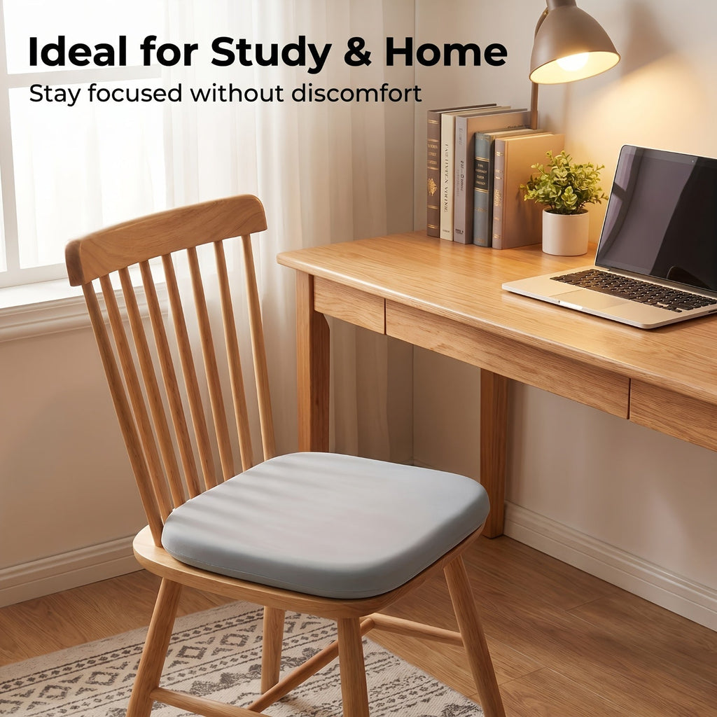 1.5-Inch Memory Foam Seat Cushion with Washable Cover – Non-Slip Grip, Pressure Relief & Posture Support for Office Chair, School Desk, Truck & Wheelchair