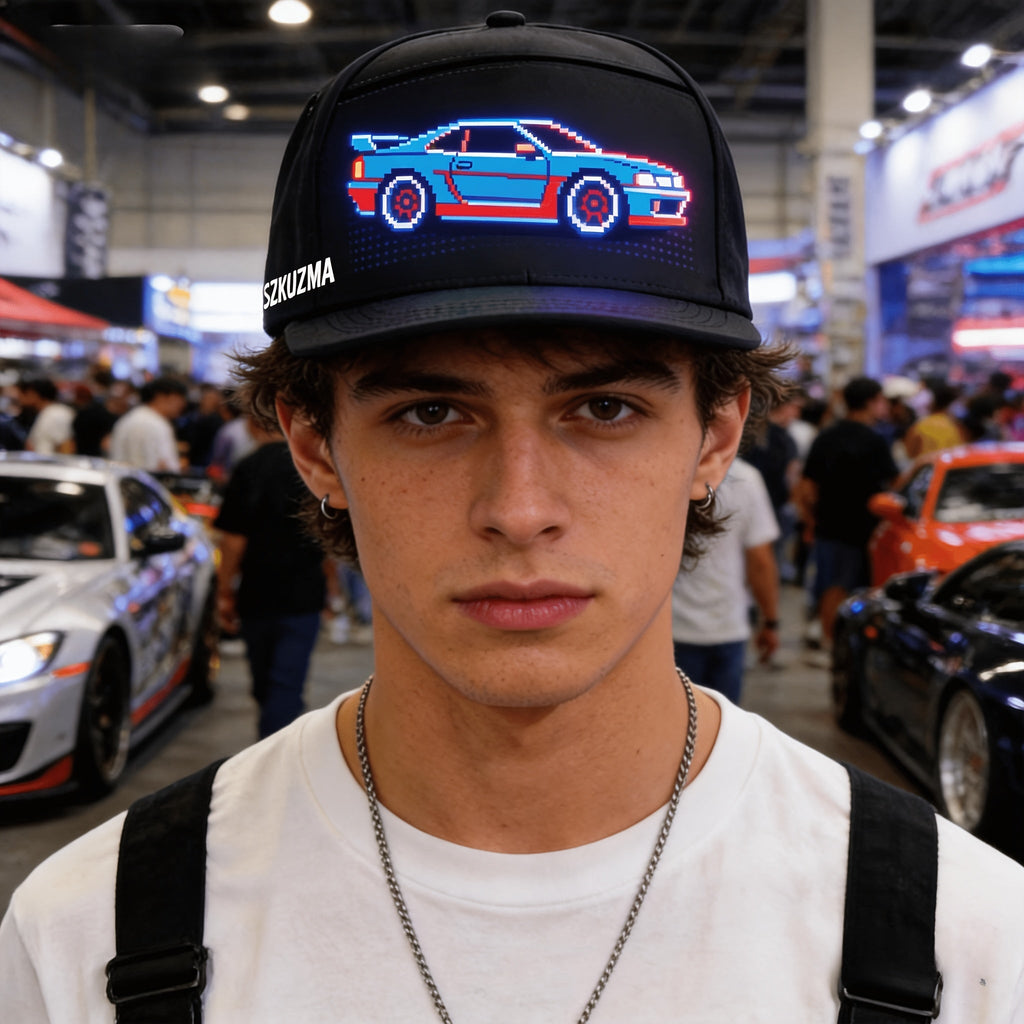 Programmable LED Hat APP Controlled Scrolling Text & Animation – Unisex Adjustable Smart Light Up Baseball Cap for Party Wedding Valentine's Day Carnival Festival in 3 Pixel Options