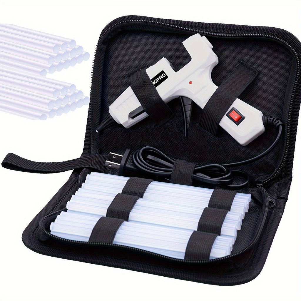 30W Hot Melt Glue Gun Kit with 30 Glue Sticks 7x150mm – Fast Heating Electric Glue Gun for School Arts Crafts DIY Projects Home Repairs Fabric Wood Plastic Foam – Multiple Color Options Beginner Friendly