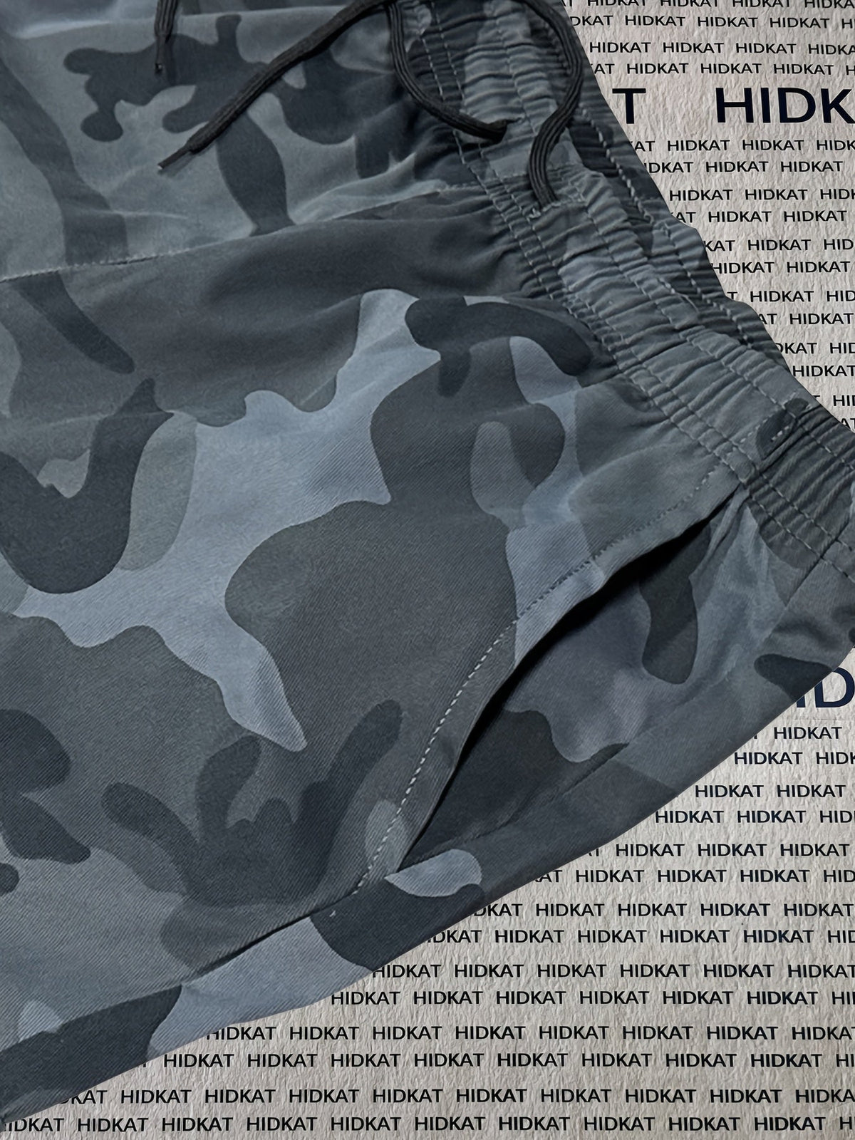 Women's Camo Cargo Pants Lightweight Breathable Hiking Outdoor Casual Long Pants – Multi-Pocket Elastic Waist, Sizes XS-XXL, Camouflage Khaki Black Army Green Grey