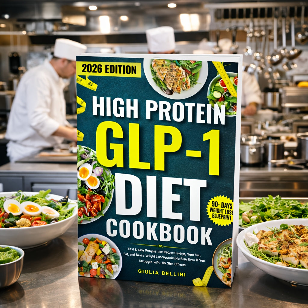 High Protein GLP-1 Diet Cookbook Fast Easy Recipes – Reduce Cravings Burn Fat Sustainable Weight Loss, Ozempic Wegovy Mounjaro Friendly Meal Plan Guide Gift for Health