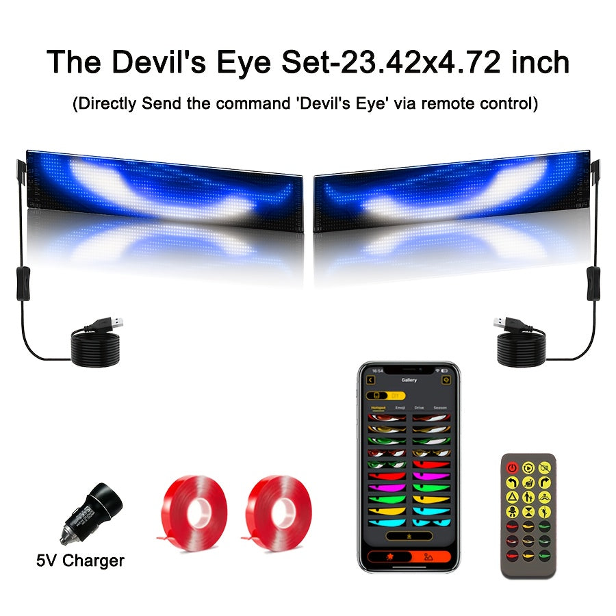 Flexible LED Dot Matrix Display Panel 16x96 – Programmable RGB Scrolling Sign with App & Remote Control, USB Powered, DIY Animated Lighting for Shop, Store, Hotel, Car, Home Decor