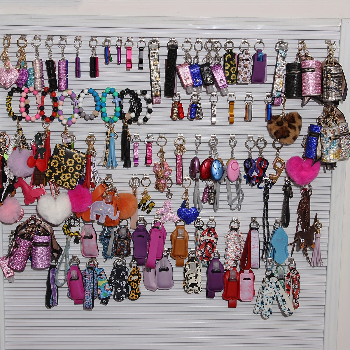 15-Piece Safety Keychain Set Women Men – Personal Alarm Survival Whistle Wristlet Bottle Opener Pill Case Rhinestone Perfume Atomizer Self Defense Outdoor Holiday Gift