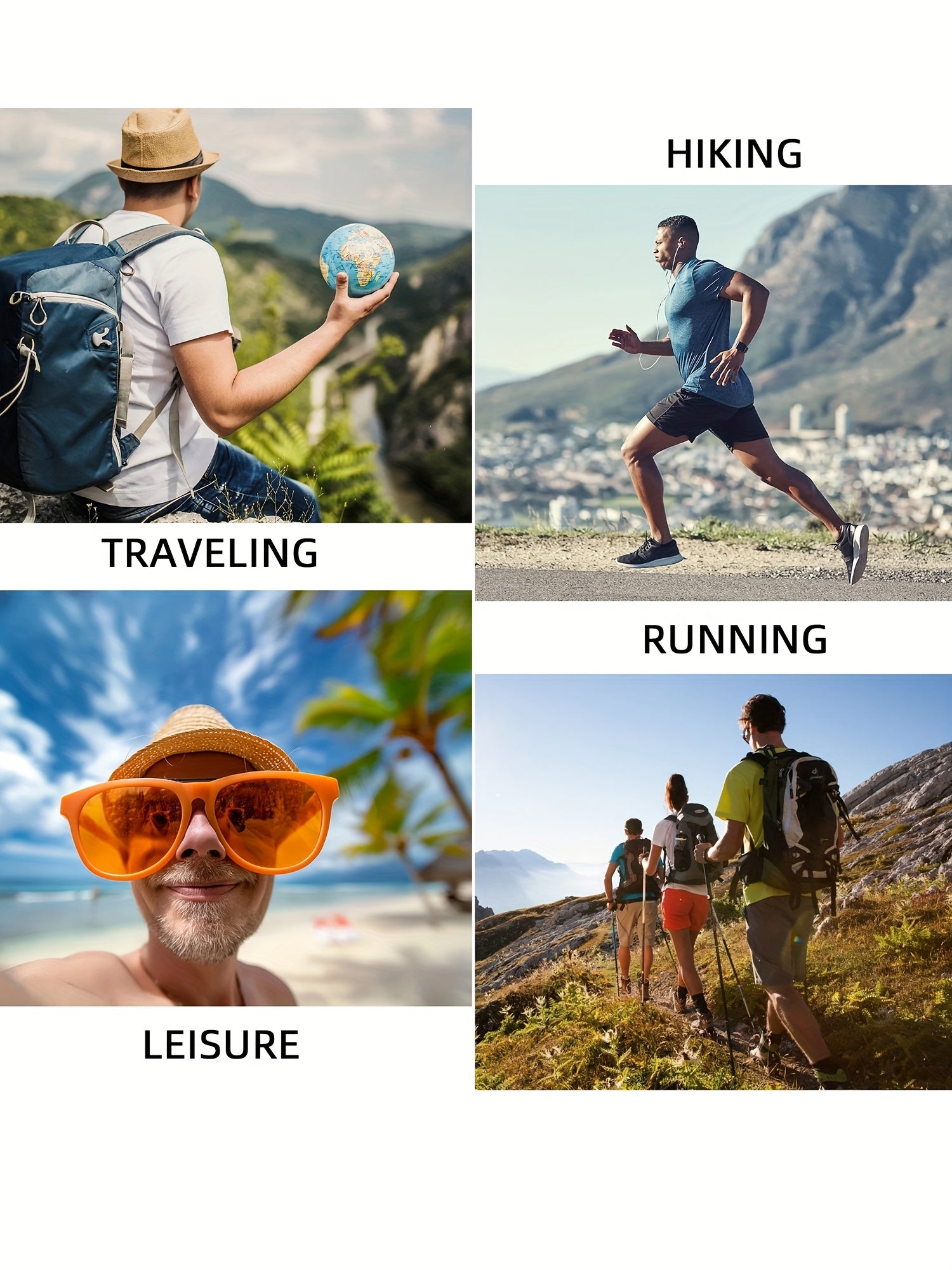 Men's Long Sleeve Shirts 5 Pack – Quick Dry Moisture Wicking 100% Polyester Athletic Tee, S-3XL, Running Training Hiking Golf Casual Wear