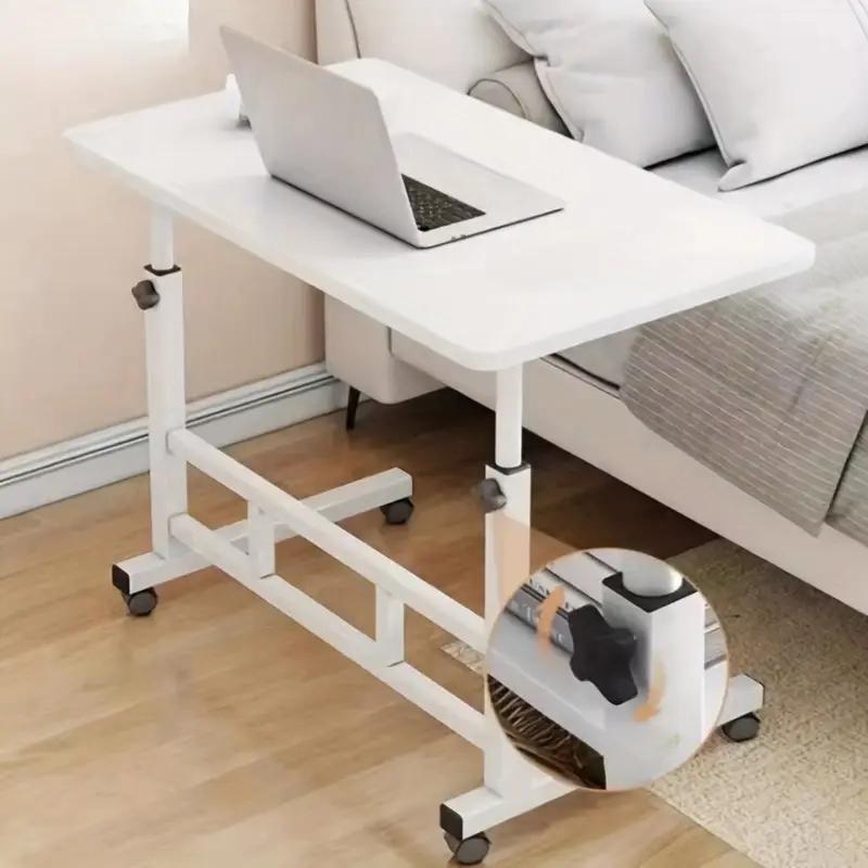 Mobile Lift Table Adjustable Height Rolling Laptop Desk with Wheels Bedside Sofa Side Table for Bedroom Home Office Dorm