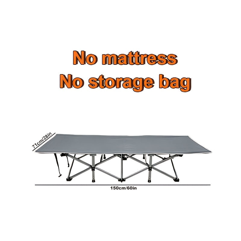 766 lbs Heavy Duty Folding Camping Cot & Guest Bed – 67"/79" Two Length Options, 566/766 lbs Capacity, Optional Mattress, Portable Foldable Adult Outdoor Travel Bed for Camping Patio Home Guests Black Gray