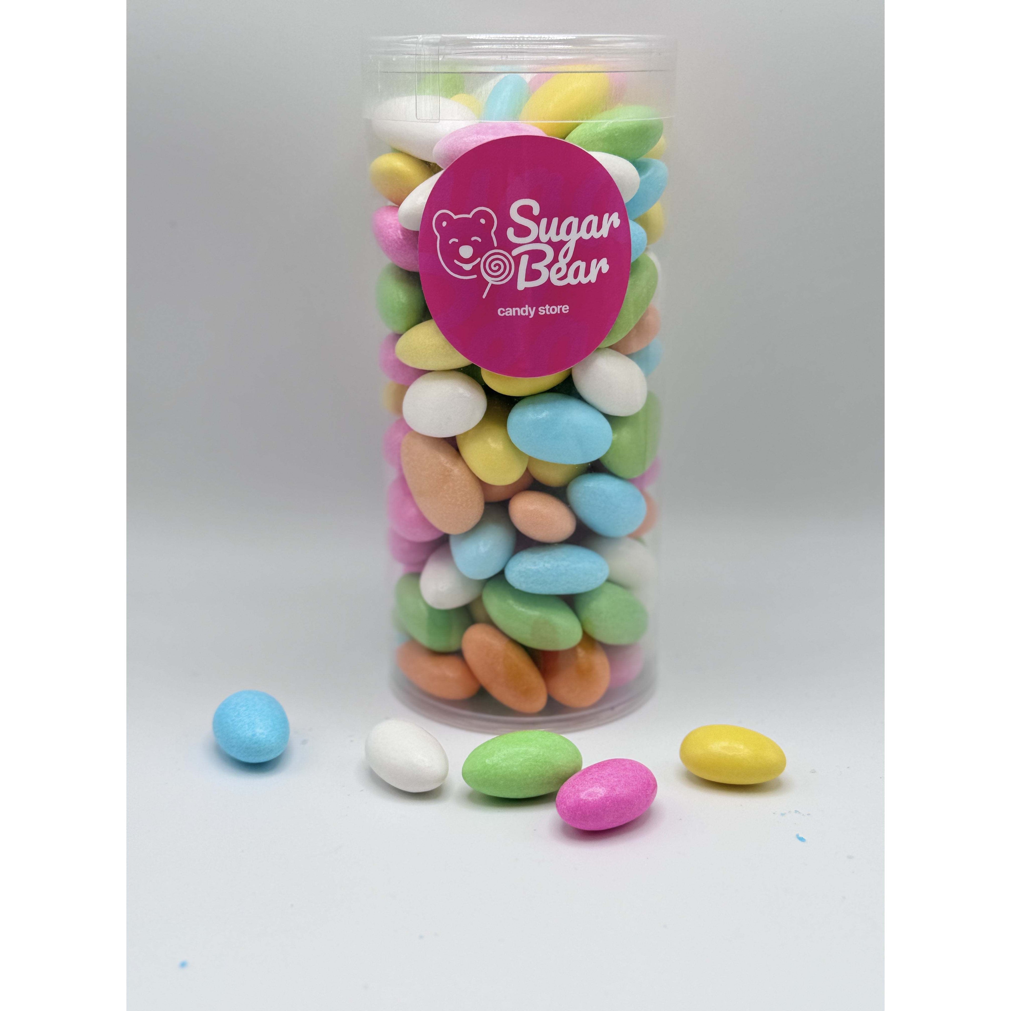 Assorted Jordan Almonds Bulk Candy – Pastel Colored Sugar Coated California Almonds for Weddings Baby Showers Parties & Gifting, 8 oz & 1 lb