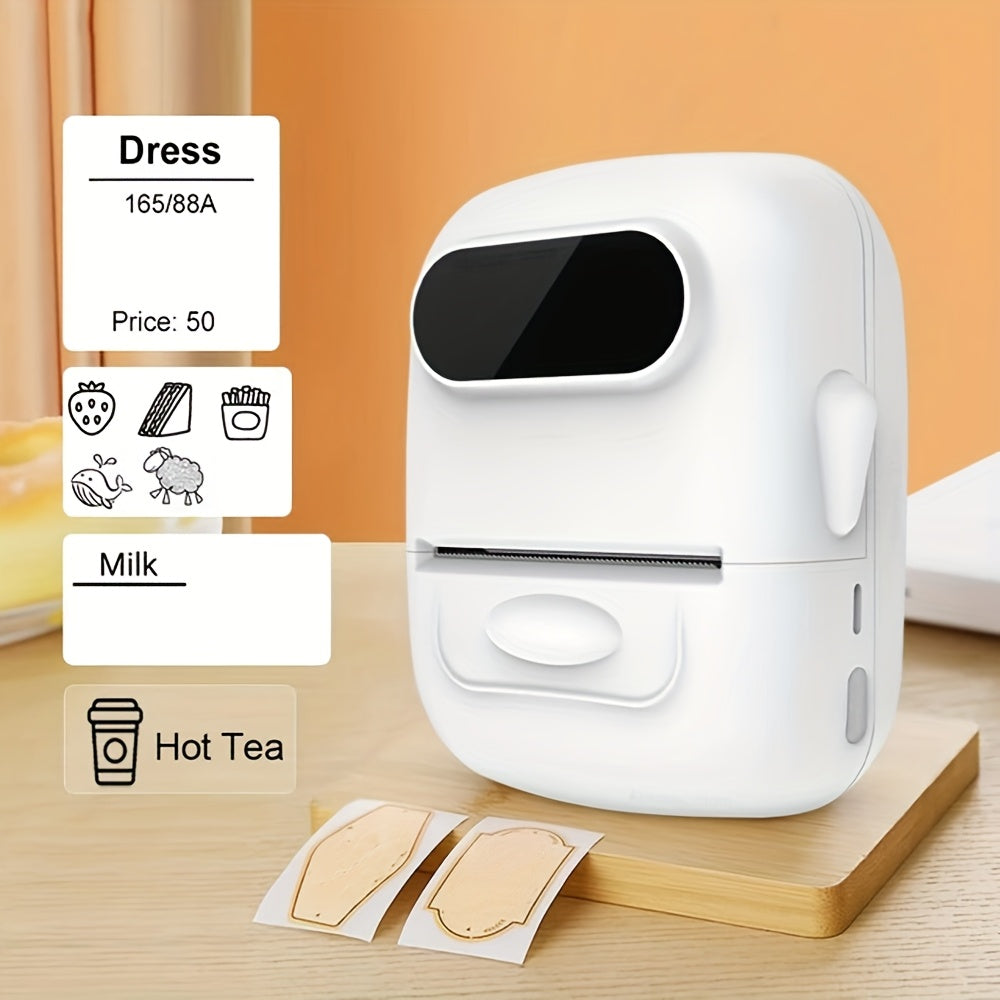 Marklife 2-Inch Portable Wireless Thermal Label Printer – Bluetooth Inkless Sticker Maker for iPhone & Android, Small Business Shipping Labels, Kitchen, Office & Home Organization, Includes 1 Roll White Labels