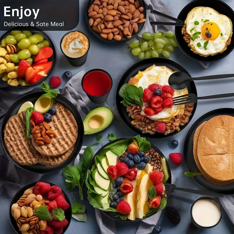 Wheat Straw Dinnerware Set 16 or 32 Piece – Unbreakable Lightweight Dishwasher Microwave Safe Plates Bowls Cups Modern Kitchen Tableware Gift for Thanksgiving Christmas Housewarming