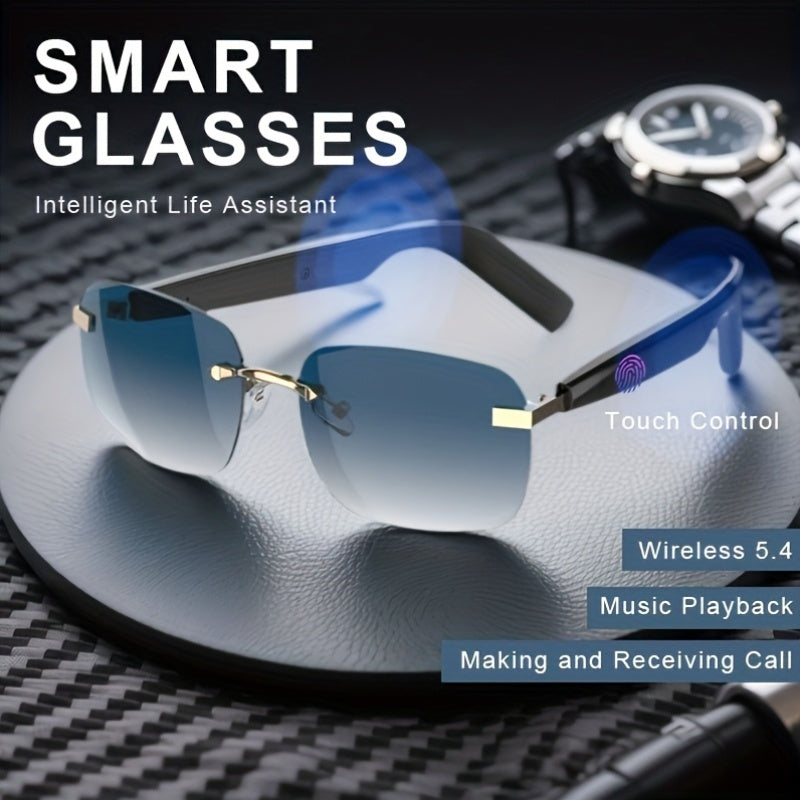 Bluetooth Smart Glasses Touch Controls Open Ear Audio – Integrated Mic Hands-Free Calls & Music UV Protection Polarized Lens for Outdoor Sports, Driving & Everyday Wear