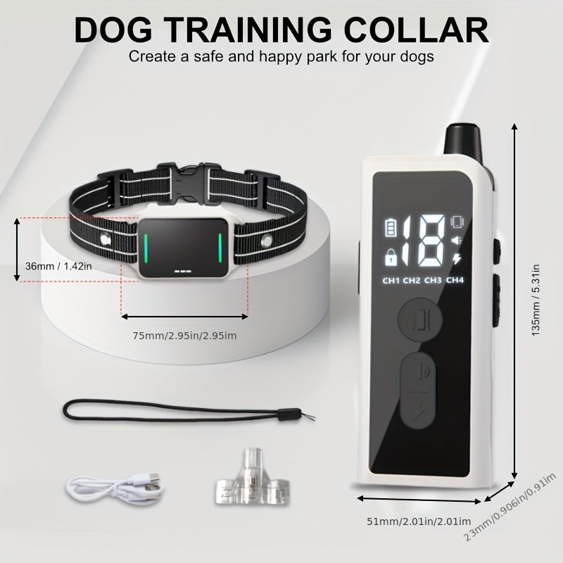 Rechargeable Dog Training E-Collar with 2.4G Remote – 3 Modes Buzz Vibration Static Stimulation, USB Charging, Safe ≤36V Pet Trainer for Small Medium Large Dogs, 1pc & 2pc Options