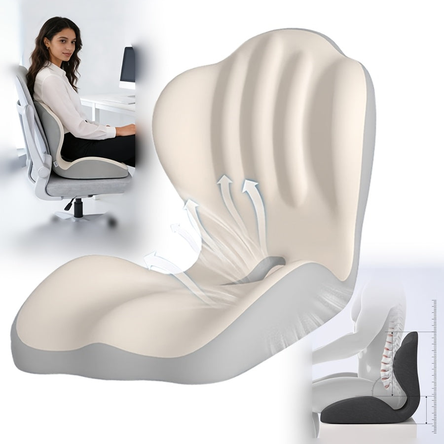 Memory Foam Lumbar Support Cushion for Office Chair & Car Seat – Ergonomic Lower Back & Hip Support Pillow, Breathable Non-Slip Design for Prolonged Sitting Driving Work from Home, 10 Colors
