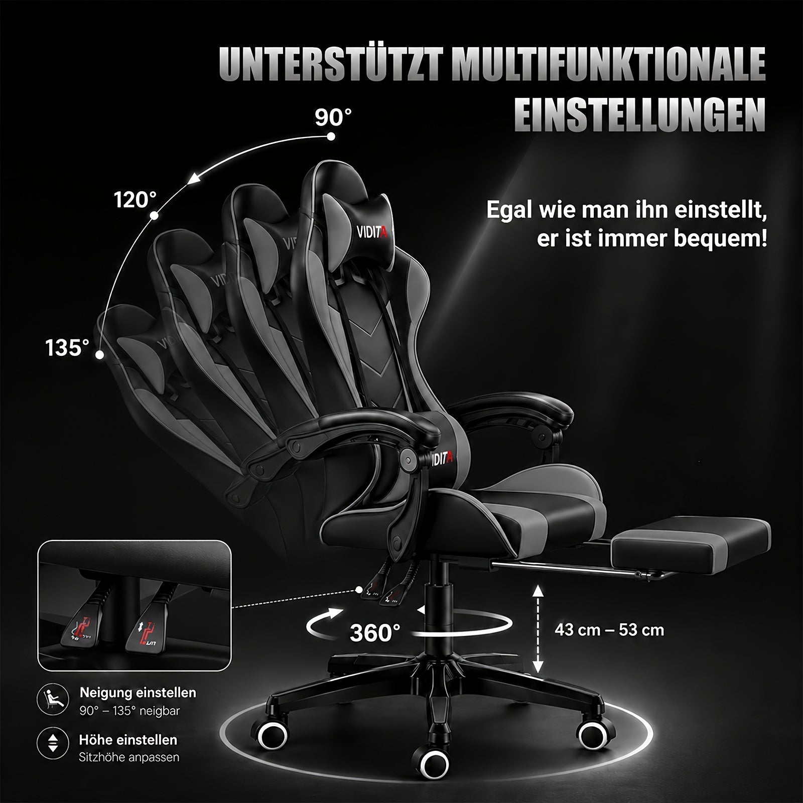 Ergonomic Gaming Chair Racing Style High Back Lumbar Support Five-Wheel Swivel Velvet PU Leather Adjustable Recliner Office Chair Adults Teens Multi-Color