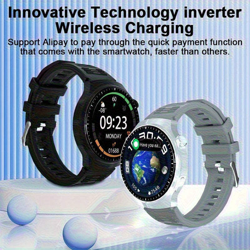 Round Smartwatch 2.01" Extra Large Screen Wireless Calling – 100+ Sports Modes Sleep Monitor Heart Rate Pedometer Games Weather Calculator Fitness Tracker for Men Women iPhone Android