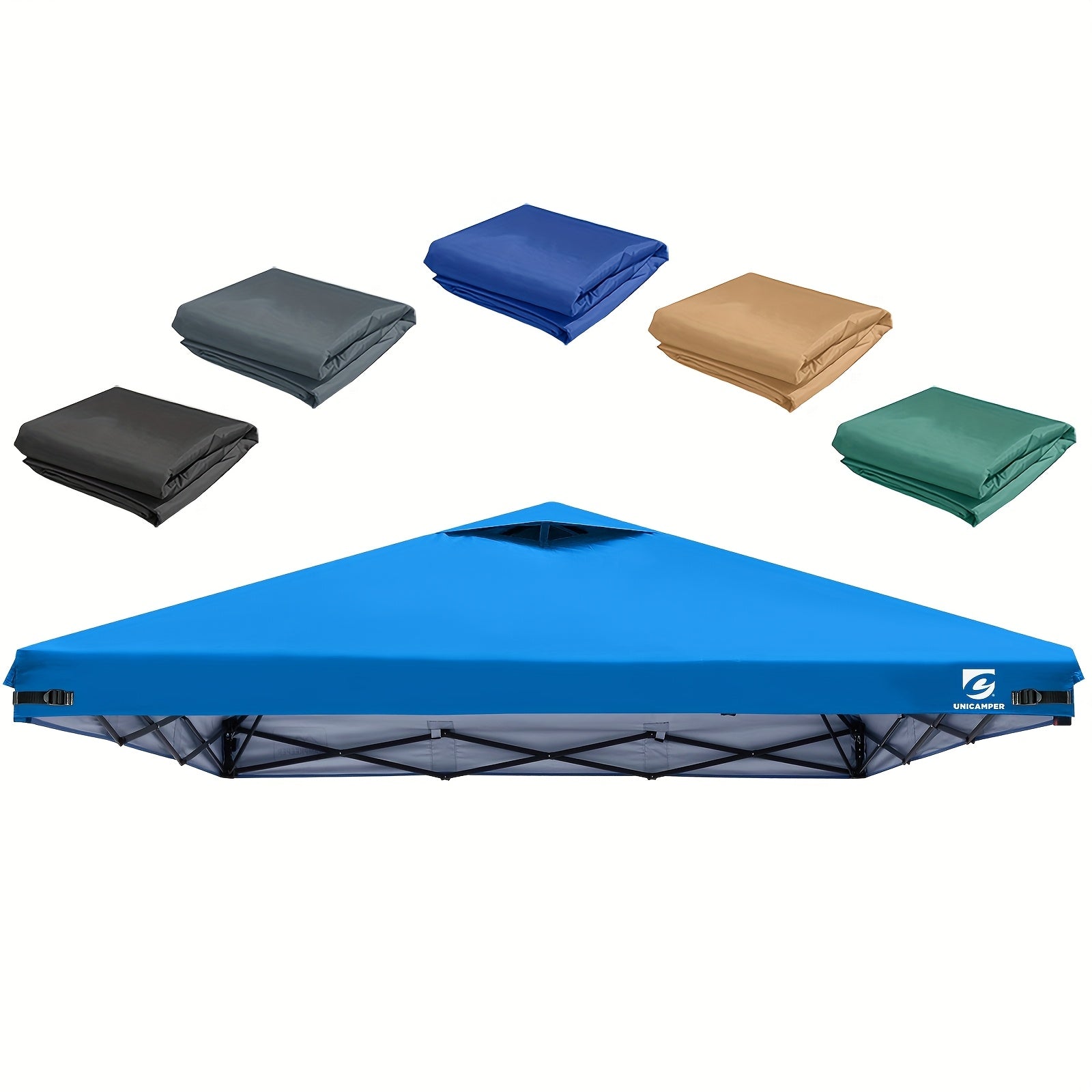 10x10 Pop Up Canopy Replacement Top Cover with Air Vent – Waterproof UV-Resistant Canopy Top for Straight Leg Tents, All-Season Outdoor Sun Shade for Garden, Patio & Camping, 11 Colors (Top Only)