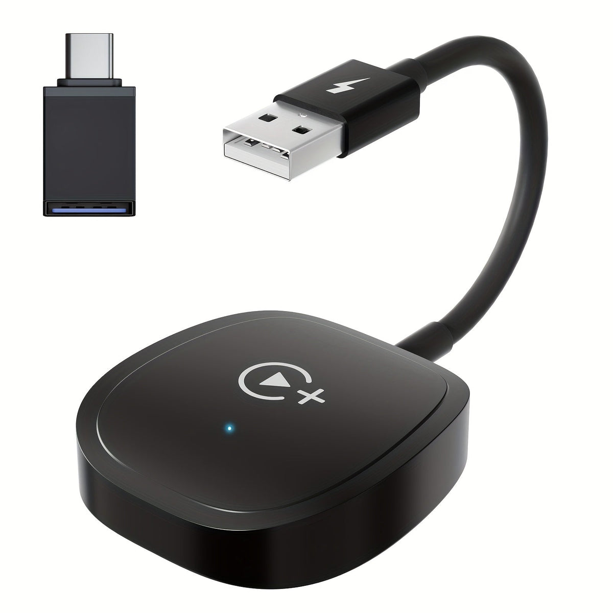 Wireless CarPlay Adapter with YouTube & TikTok – Plug & Play USB Dongle Converts Wired to Wireless Apple CarPlay, Supports iPhone Hotspot WiFi, Compatible with Audi Ford Toyota Honda & More