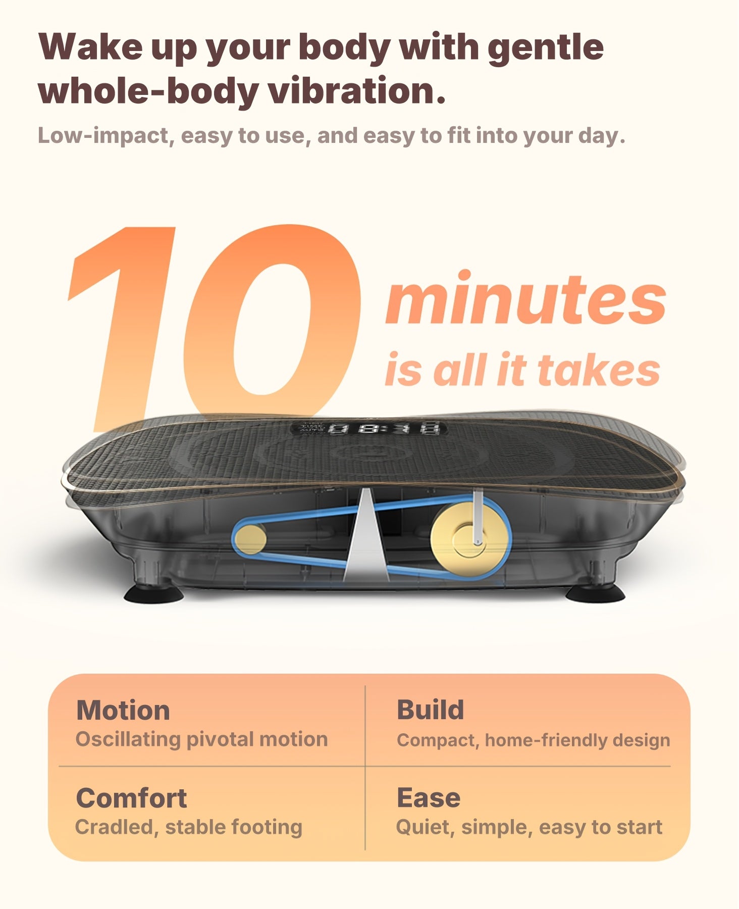 MERACH CV30 Pro Vibration Plate Exercise Machine Auto-Sensing Full Body Workout Platform with Bluetooth Speaker, Resistance Bands, 10 Speed Levels, LED Display, 330-440 lbs Capacity – Home Gym Fitness