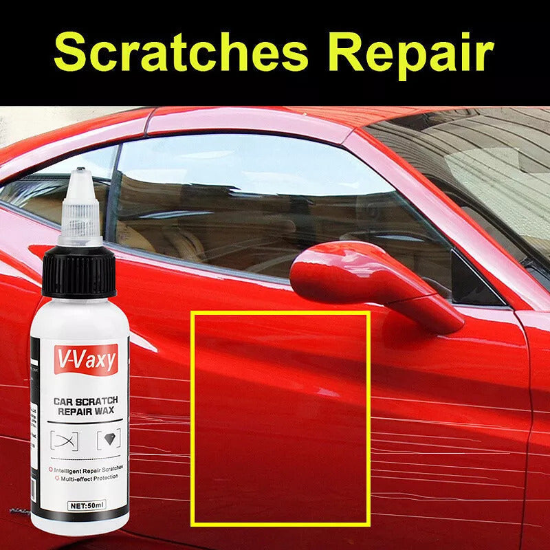Car Scratch Repair Wax Kit 3 Sets – Professional Deep Scratch Remover & Paint Restorer, Long-Lasting Car Polish for All Vehicles, Includes 3 Paint + 3 Sponge + 3 Towel (50ml Each)
